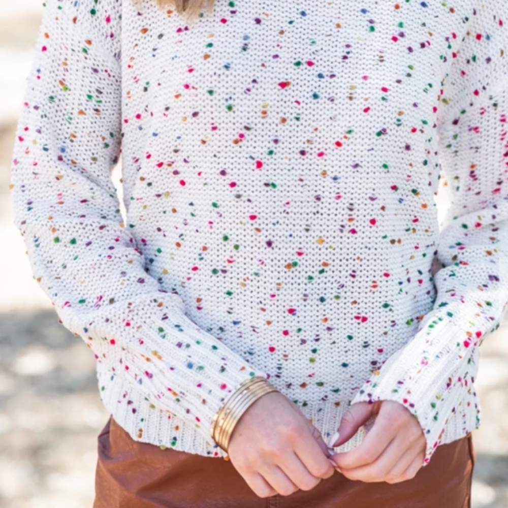 New Fun Confetti Birthday Crewneck Sweater - Picture 7 of 8
